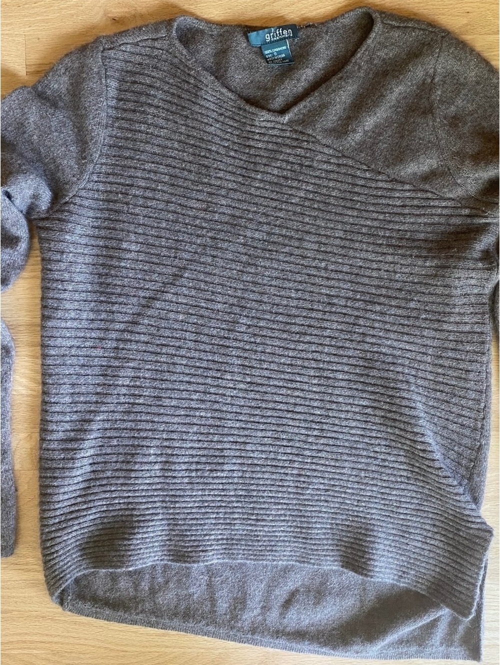 Griffen asymmetrical cashmere coastal minimalist grunge granola earthy sweater